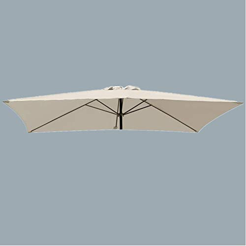 Green Bay Replacement Fabric Garden Parasol Canopy Cover for 3X2m 6 Arm Parasol - Cream