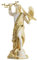Zeus Griechischer Gott Jupiter Donner Statue Figur Gold Alabaster 18 cm