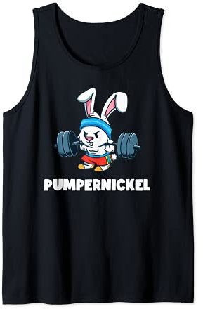 Witzige Bodybuilding Geschenke Pumpernickel Kaninchen Fitness Gym Tank Top Schwarz S
