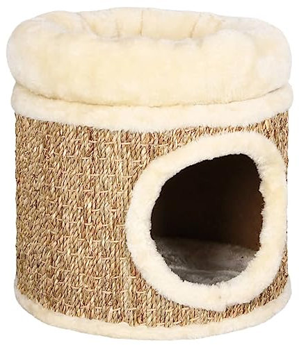 vidaXL Maison pour Chat avec Coussin de Luxe 33 cm Herbiers Marins Panier