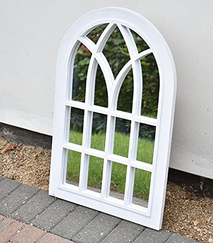 DEENZ White Rustic Window Soho Style Mirror Hallway Vanity Wall Elegant Vintage Style