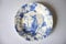 Churchill China Queens KUJAKU Salatteller, 20 cm, Blau / Weiß