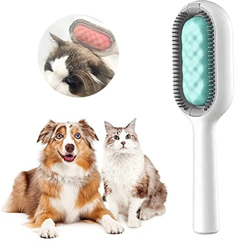 Haustier Reinigung Haarentfernung Kamm 4 in 1 Katzenbürste Tierhaarentferner Hundebürste Katzenhaarentferner Katzen Bürste Unterfellbürste Reinigungsbürste Hunde Katze Hundekamm Knotenentferner