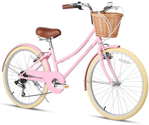 Glerc 24 Inch 6-Speed Girls Bike for 8-15 Years Old Kids