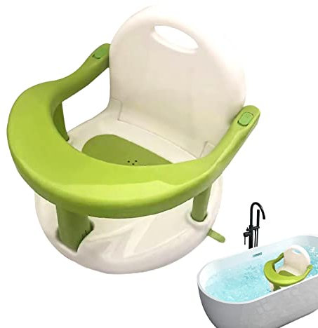 Maseaxi Babydesign Badesitz, Badewannensitz Baby, Badesitz Baby, mit 4 Saugnäpfe, rutschfest mit Armlehnen und hoher Rückenlehne für Neugeborene Kleinkinder Baby Badezubehör