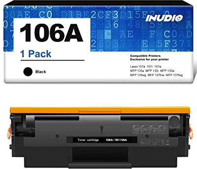 106A Toner Kompatibel für HP 106A Toner W1106A für Laser MFP 135wg 137fwg 135w 137fnw 135r 135a Laser 107w 107a 107r Druckerpatrone (Schwarz)