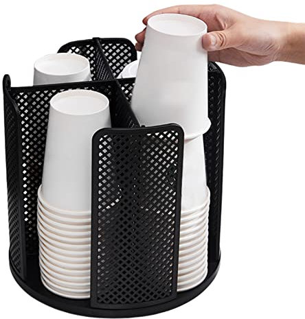 ulapithi rotierender pappbecher Spender, Becherspender/Becherhalter Wandmontage für Einwegbecher-Plastikbecher,Papierbecher,Papierkegel, Für Kaffee, Bank, Bürolounge