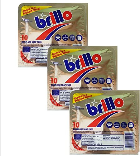 3 x 10pcs Pads Multi Use Dishes Bathroom Hob Grill Soap Cleaner