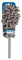 TURBOCAR - Plumeau Chenille télescopique Voiture - Longueur plié: 27 cm - Longueur déplié: 76 cm - Couleur: Gris - Tête en chenilles Microfibres - Flexible, retirable et Lavable - Tête 100% Polyester