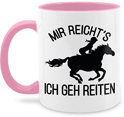 Tasse Tassen 325ml - Pferde - Mir reichts ich geh reiten - 325 ml - Rosa - pferdetassen sprüche pferd horse kaffeetasse geschenke pferdeliebhaber reit reiterin pferdetasse reiter ich. pferdebecher