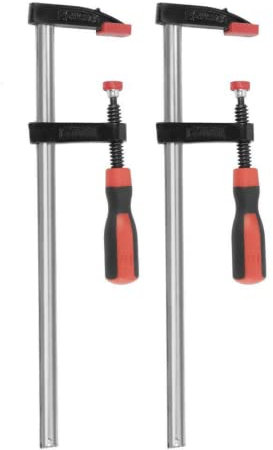 F Clamp Bar Heavy Duty 80mm x 600mm Soft Grip Handle Adjustable Building Joinery - 4 Pack