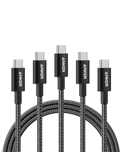 Anker USB C to USB C Cable, Type-C Charging Cord Fast Charge(6FT/1.8m*5,100W), for iPhone 17 Series, MacBook and More(Black)