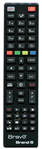 1PEZZO TELECOMANDO TV BRAVO BRAND 6 TELEFUNKEN
