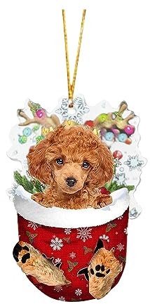 Acrilico di Natale per albero di Natale Mini ornamenti unici per mini albero cucciolo cani decorazioni retrò neutro Natale