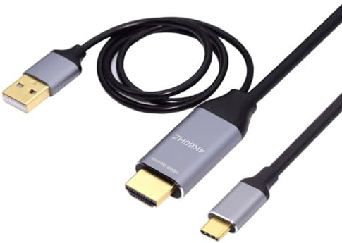 Chenyang Câble USB C vers HDMI 1.4 Source 4K HDTV avec alimentation USB pour moniteur d'ordinateur portable 1,8 m