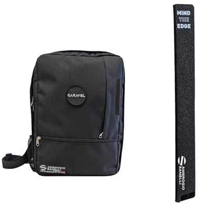 Ambrogio Sanelli, Caravel Backpack Multiuso + Custodia Coltelli Blade Guard, Zaino Professionale Porta Coltelli con 6 Tasche, Custodia Lama Coltelli da Cucina da 31 x 3,2 cm, Resistenti e Sicuri