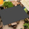 Sonnenschutz inkl Befestigungsseile 1 x 3 m Sonnenschutz Windschutz Markisenstoff Markise 98% Uv-Schut Wetterschutz mit Seil für Garten Terrasse Outdoor Camping, Dunkelgrau