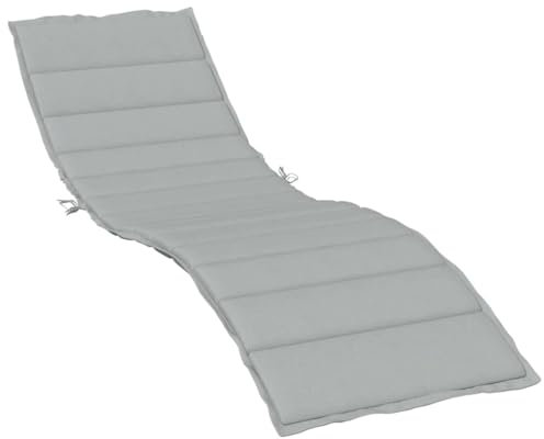 vidaXL Sonnenliegen-Auflage Melange Hellgrau 200x70x4 cm Stoff