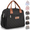 HOMESPON Insulated Lunch Bag for Women Adult Work Ladies Men Cool Bag Lunch Box Container Tote Bags for School Picnic or Travel(Black Side Pockets)