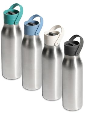 Circular&Co (Previous Generation) 500ml Stainless Steel Reusable Water Bottle – Insulated, Double Walled – Leakproof Lockable Lid – Dishwasher Safe, BPA & Melamine Free (Storm Grey)