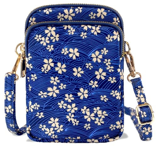 JANKS Kleine Crossbody Taschen für Frauen Mini Handy Geldbörsen mit Crossbody Strap Telefon Geldbörse Umhängetasche Nylon Arm Tasche