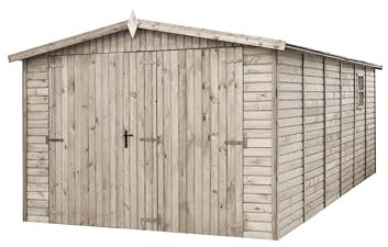 Garage en Bois, EP 19mm, Surface utile 14.15 m² INT032