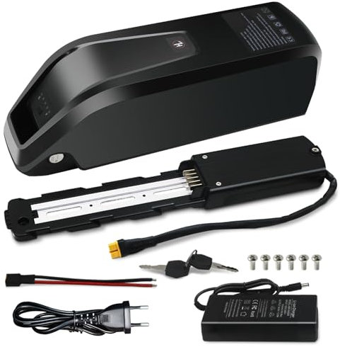 UBETTER 48V 20Ah Ebike batería 48V 20Ah LiFePO4 batería con 30A BMS, 2A cargador rápido, salida USB, cierre de seguridad, luz indicadora Led, placa base de 5 pines, para 0-1400W motor, bicicleta eléct