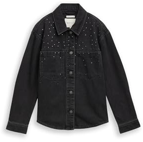 TOM TAILOR Denim Damen 1049117 Jeansjacke mit Strass