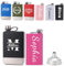 Petaca personalizada con nombre, petaca de acero inoxidable con embudo, para padrinos de boda, dama de honor, con tapa de acero integrada para bodas, exteriores, camping, senderismo, escalada, regalo