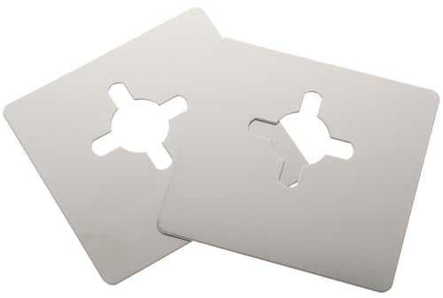 Tofficu Door Reinforcement Plate 2Pcs Door Knob Plate Repair Kit Door Hole Cover for Split Door Handle and Lever Locks Brushed Stainless Steel for Home Office Hotel