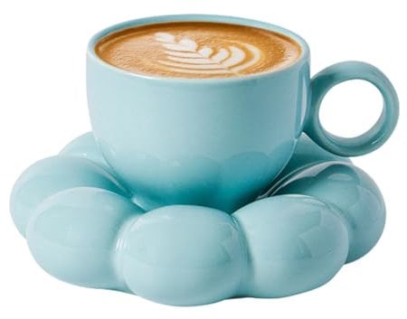 Taza de bebida floral - Taza de café en forma de flor, taza de cerámica | Juego de té de agua, colección artística de pétalos de flores, soporte de té con diseño de girasol, taza de estilo para el