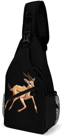 Sports Umhängetasche Antilope Impala Crossbody Bag Ultraleicht Brusttasche Für Perfekt, Unisex, Sports