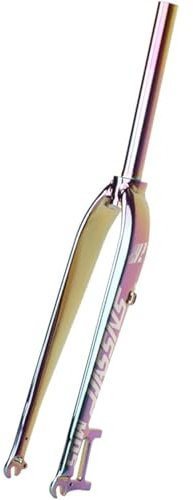 KUNYOS Fourche Rigide VTT 26 27,5 29 Pouces Vélo de Montagne Fourche Avant Frein à Disque Fourche à Tube Droit 1-1/8 '' Alliage d'aluminium ultraléger QR 9X100mm,Rose,26inch