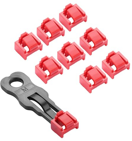 YAODHAOD 20 teiliges RJ45 Port Schloss,RJ45 Staubblocker，Rot | 20Pcs, Staubschutz, Netzwerkschutz, RJ45 Anschluss,Anti-Staubschutzkappe Blockout-Schutz,Sicherheitsschloss für Router