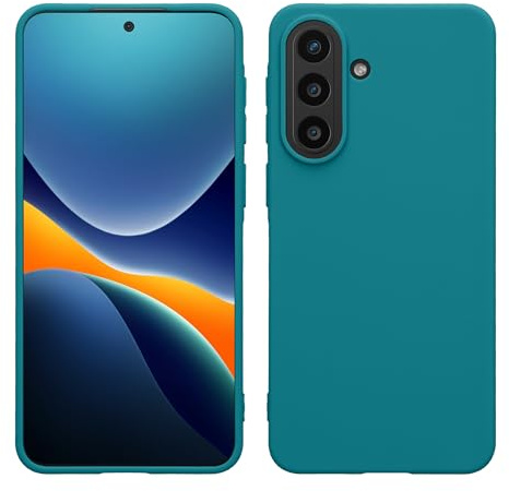 kwmobile Hülle für Samsung Galaxy A57 5G TPU Case - Handyhülle unterstützt kabelloses Laden, Flexible Schutzhülle, gummiertes Cover in Petrol matt