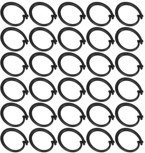 GOOHOCHY Ganci per Tende in Plastica da 30 Pezzi Ganci ad Anelli a Forma di C per Tende e Gazebo Supporto Stabile in Balconi e Campeggio