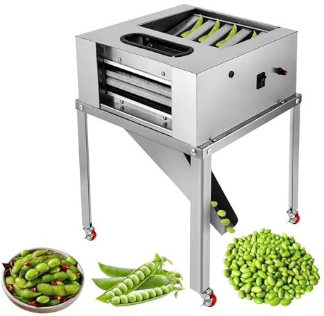 Máquina desgranadora automática de guisantes Peladora eléctrica de frijoles for uso doméstico Espacio entre rodillos ajustable Eficiencia de descascarado de 50 kg por hora Adecuado for guisantes,