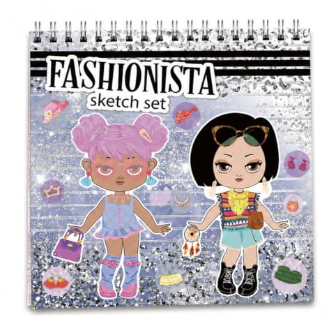 Top Model Stickerbücher, Fashion Designer Dress Up Stickerbuch mit 20 leeren Figurenseiten, 137 Aufklebern & 2 PET-Schablonenbögen, Ausmalbild Top Model Dress Me Up Stickerbuch für Mädchen