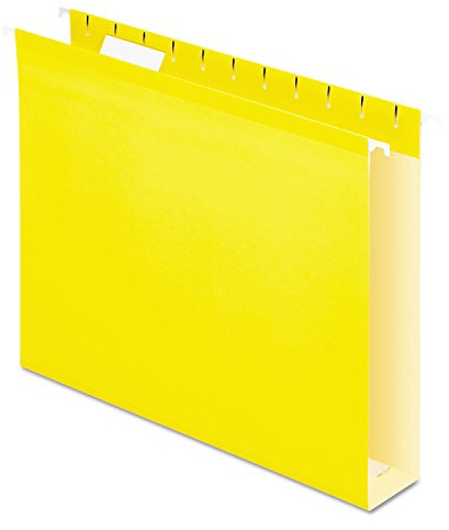 Pendaflex Extra Capacity Reinforced Hanging Folders, Letter Size, Yellow, 25 per Box (4152X2YEL)