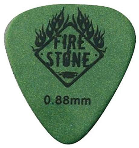 Fire Stone Plektrum/Pick Delrin Tex, 351 Form, angeraute Ausführung, 0,88 mm, grün, 12 Stück