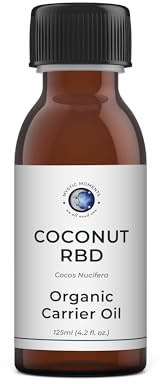 Mystic Moments | Bio-Kokos RBD-Trägeröl | 125ml | Bio-Kokos RBD-Öl für Hautpflege, Haarpflege, Massage und kosmetische Mischungen.