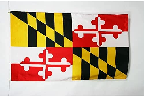 AZ FLAG - Flagge Maryland - 150x90 cm - Bundesstaat Maryland Fahne 100% Polyester mit Messing-Ösen - 110g