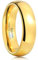 King Will GLORY 6mm 24k Gold Plated High Polished Comfort Fit Domed Tungsten Ring Wedding Band 11