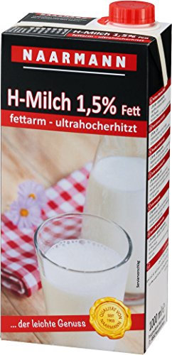 Naarmann H-Milch 1.5 Prozent, Drehverschluß, 12er Pack (12 x 1 l)