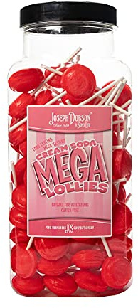 Joseph Dobson & Sons Cream Soda Mega Lollies 1.99 kg, 90 Count (Pack of 1)