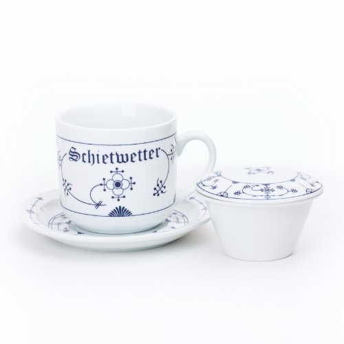 Ocean-Line Wilhahn (früher, Kräuterteetasse Porzellan Indisch Blau Strohblume Schietwetter