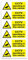 stika.co Set of 6 CCTV Operating in The Vehicle Stickers - Each 80 x 30mm (8 x 3cm) - Self-Adhesive White Vinyl - Waterproof Signs for Vehicles or Work Premises - Ideal for Car, Taxi, and Bus Panels