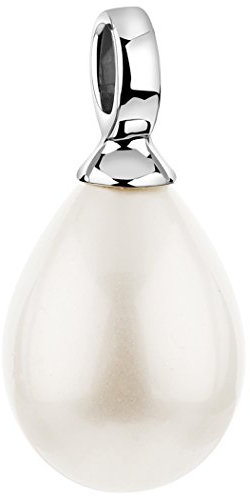 Nenalina Tropfen Anhänger für Damen Kette oder Halskette mit Perle in 925 Sterling Silber, 726114-046