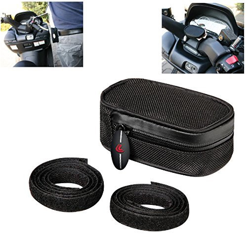 PORTA TELEPASS PORTATELEPASS PORTAOGGETTI IMPERMEABILE OGGETTI CHIAVI COMPATIBILE CON SUZUKI VL 800 VOLUSIA MOTO SCOOTER LAMPA MANUBRIO