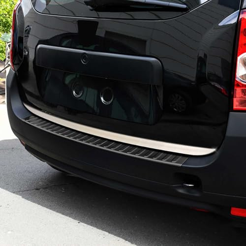OMAC Ladekantenschutz für Dacia Duster 2010-2017 Edelstahl Dark Chrom | Stoßstangenschutz, fahrzeugspezifische Passform